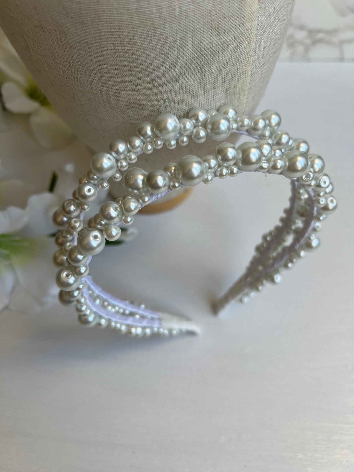 Double pearl headband Double pearl headband Precius pearls