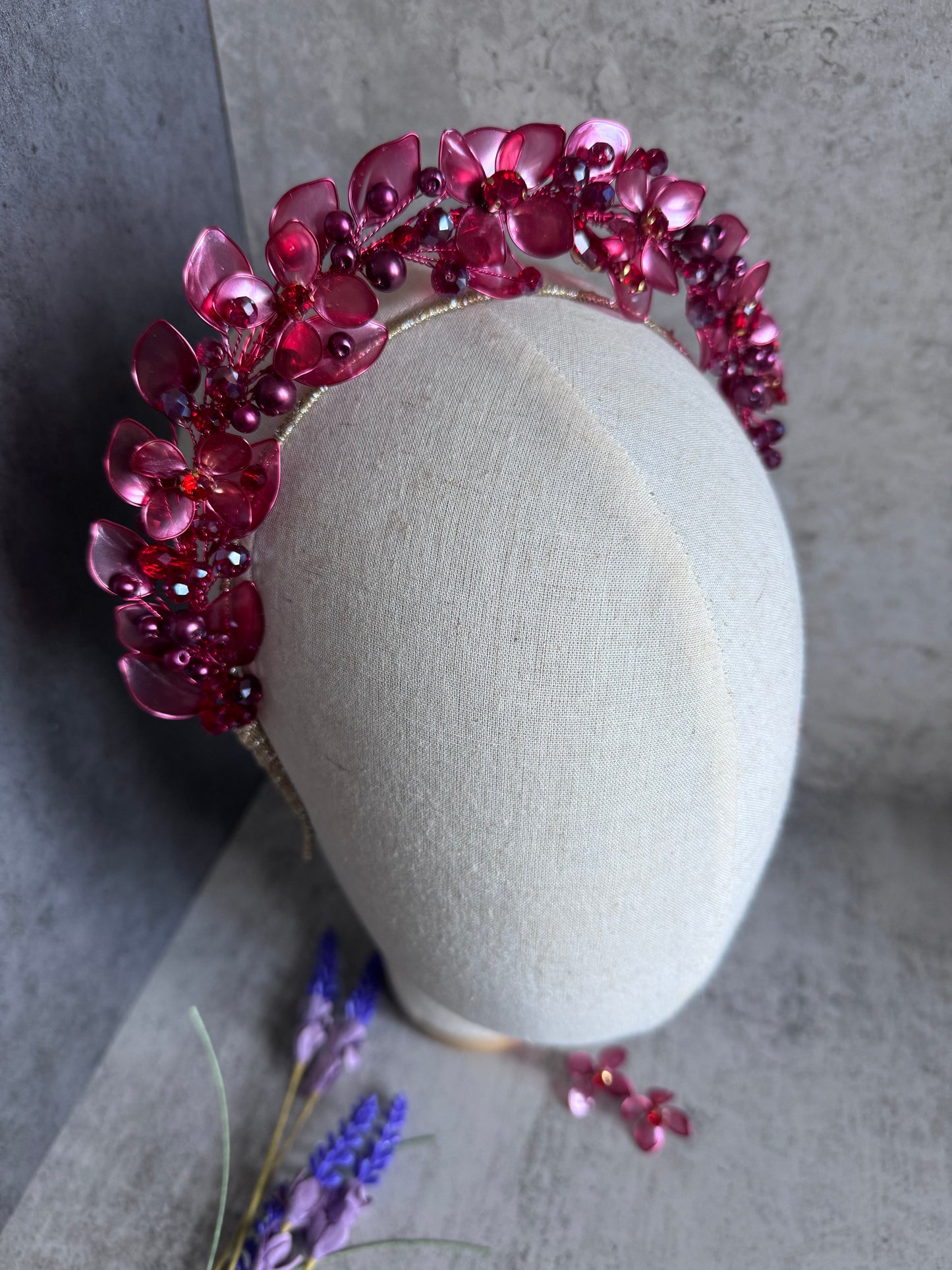 Burgundy Red Halo Burgundy Red Halo Precius pearls