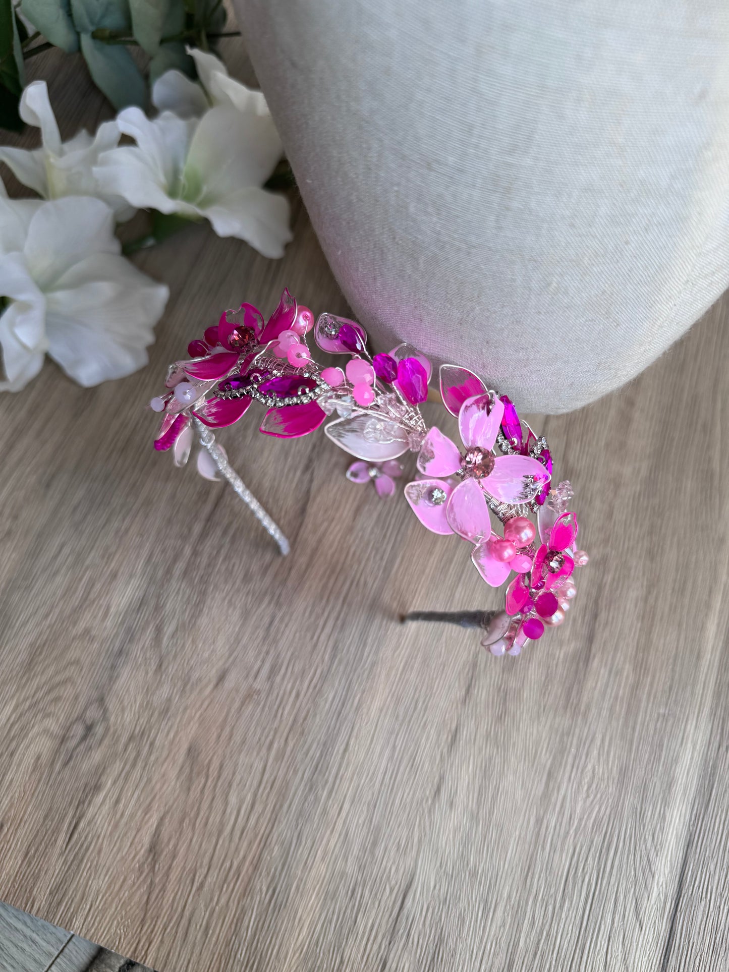 Fucshia and Pink Fucshia and Pink Precius pearls