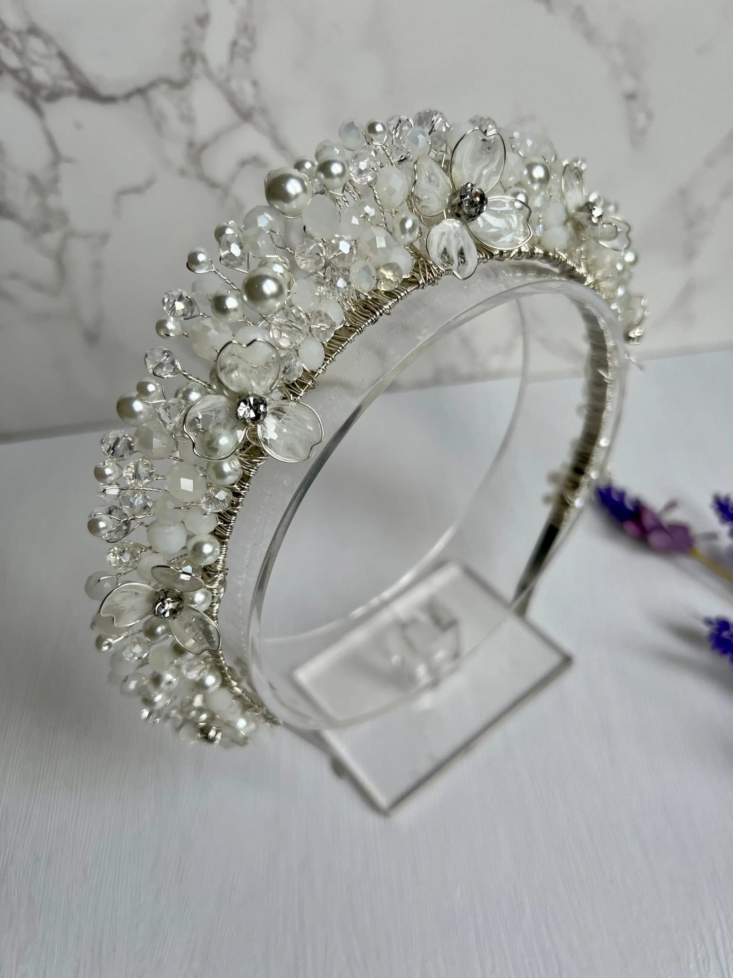 Bridal White Flower Crown