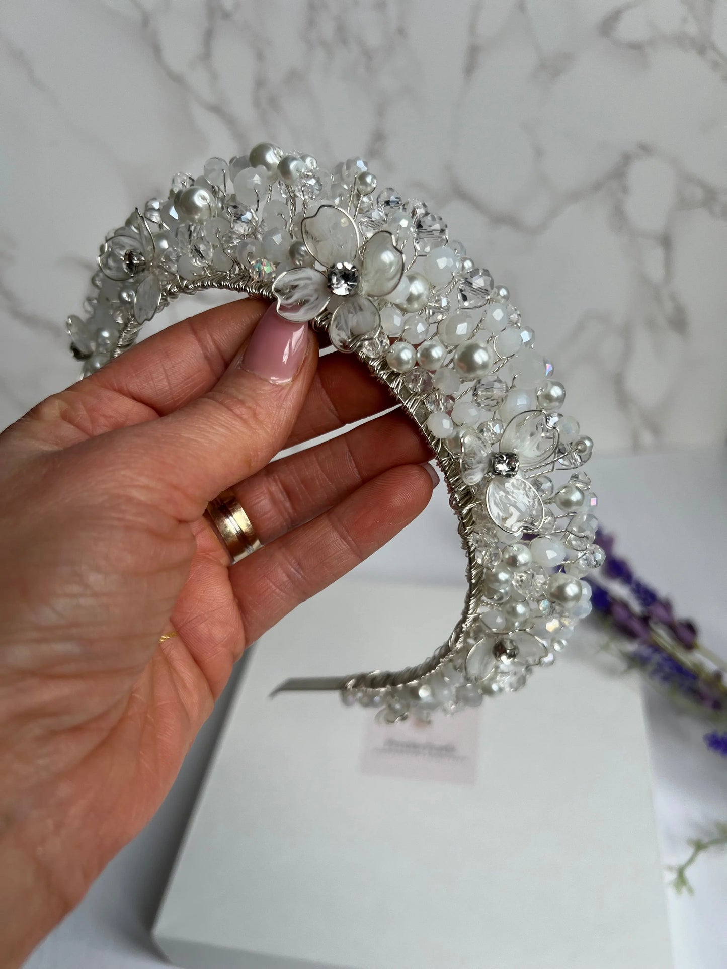 Bridal White Flower Crown