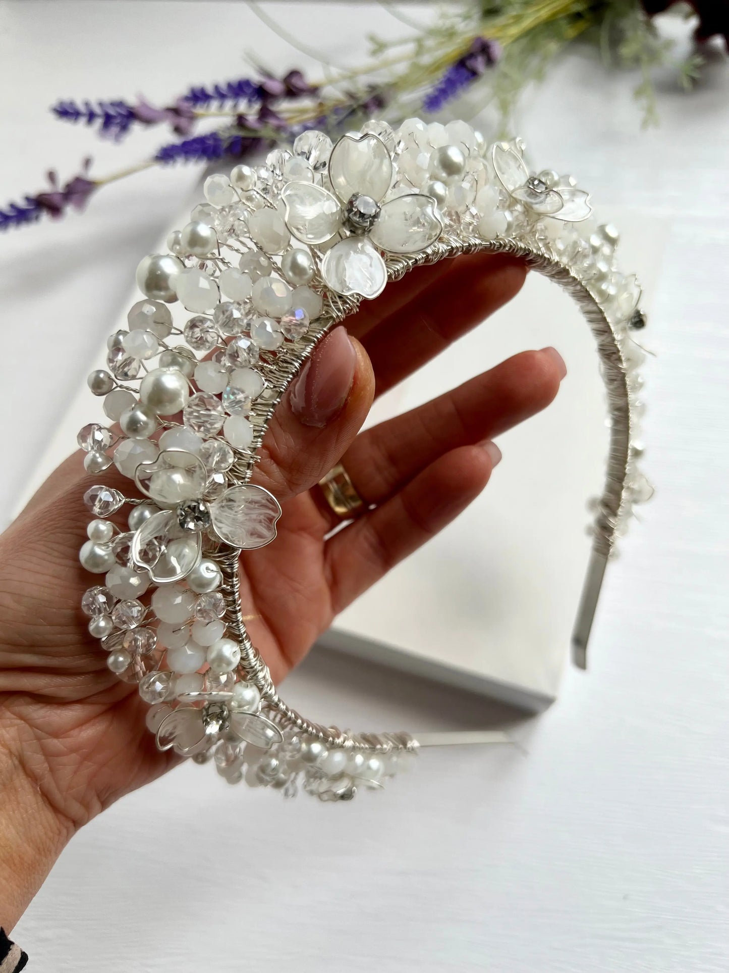 Bridal White Flower Crown