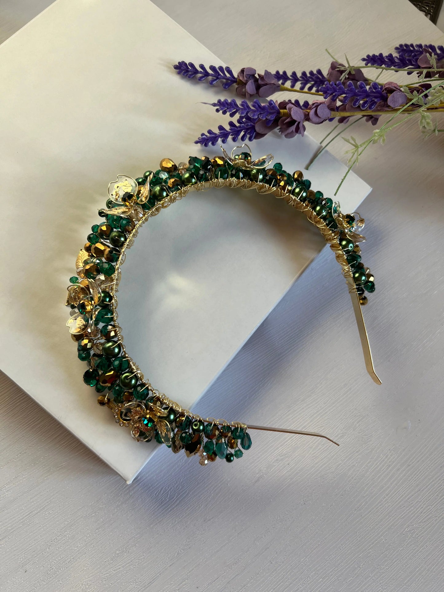 FLORA Emerald Flower Crown