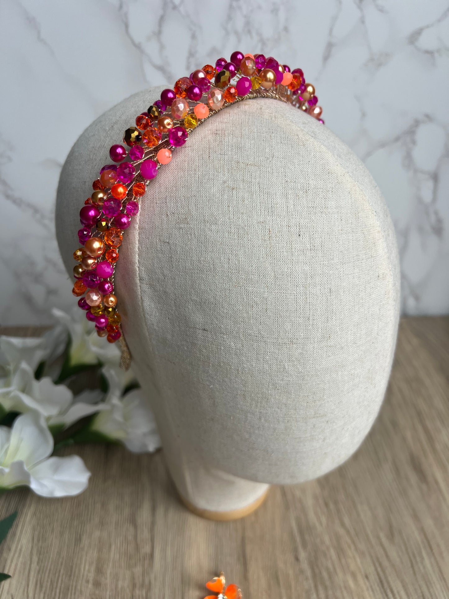 Fucshia Crystal Headband Fucshia Crystal Headband Precius pearls