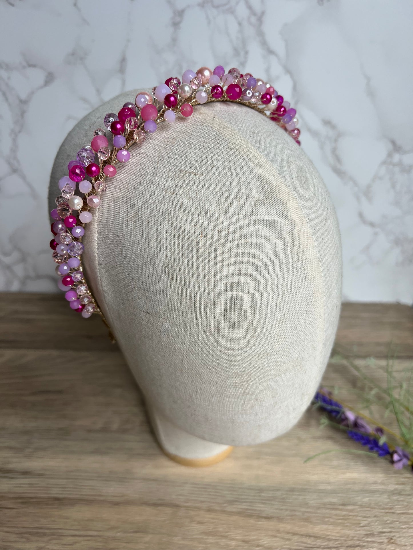 Fucshia Crystal Headband Fucshia Crystal Headband Precius pearls