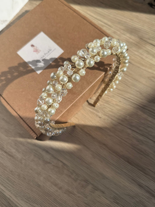 Pearl and Crystal headband Pearl and Crystal headband Precius pearls