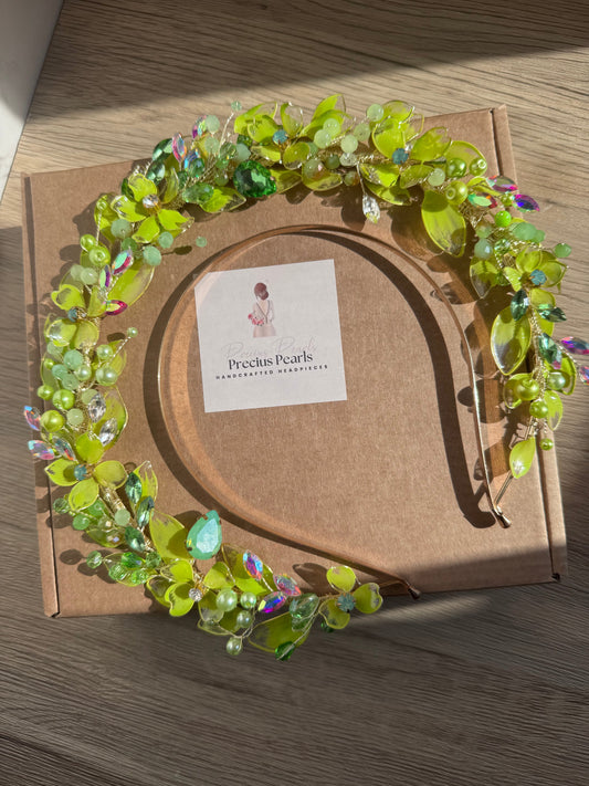 Lime Halo Crown Lime Halo Crown Precius pearls
