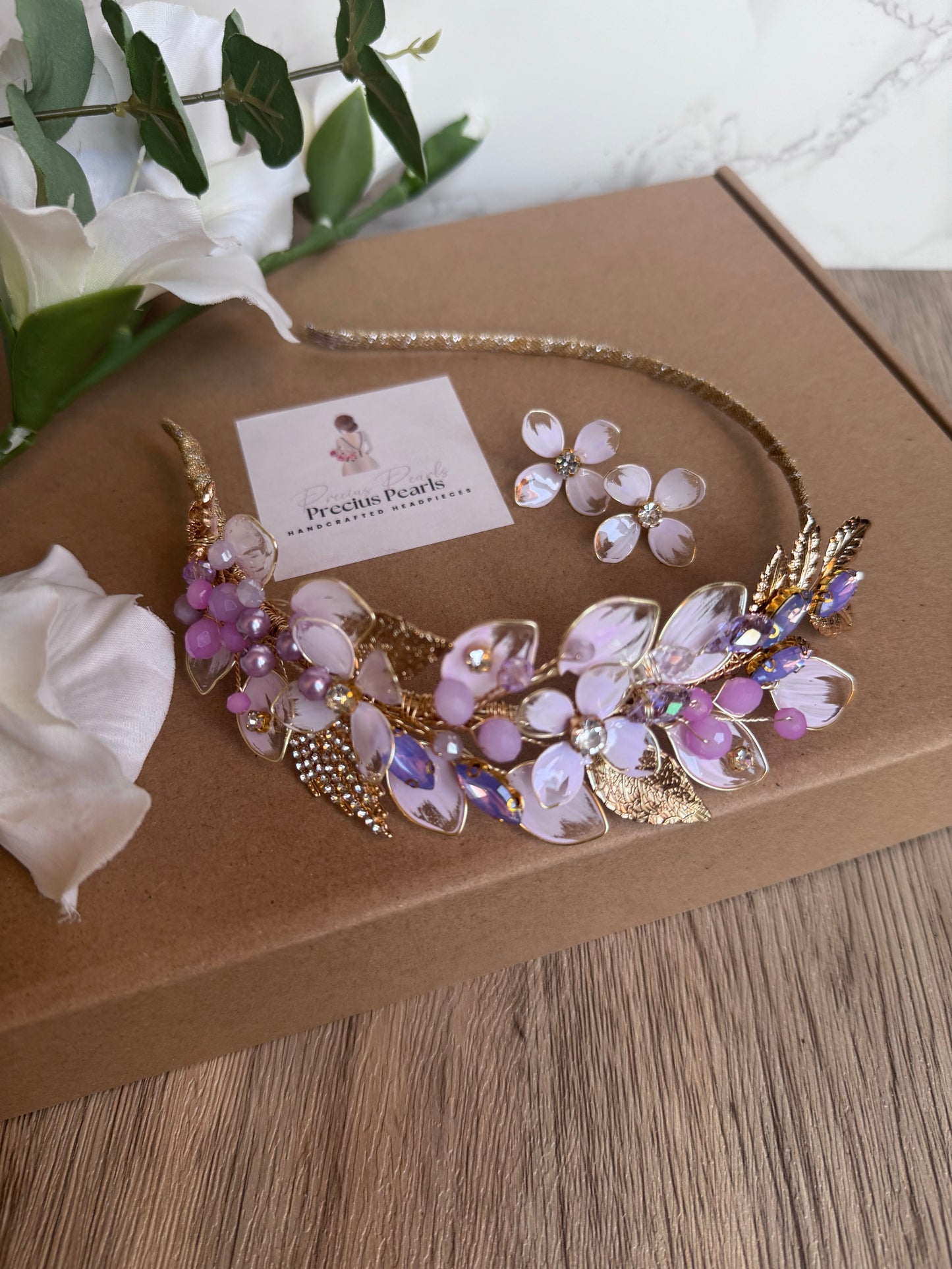 Lilac and Gold Lilac and Gold Precius pearls