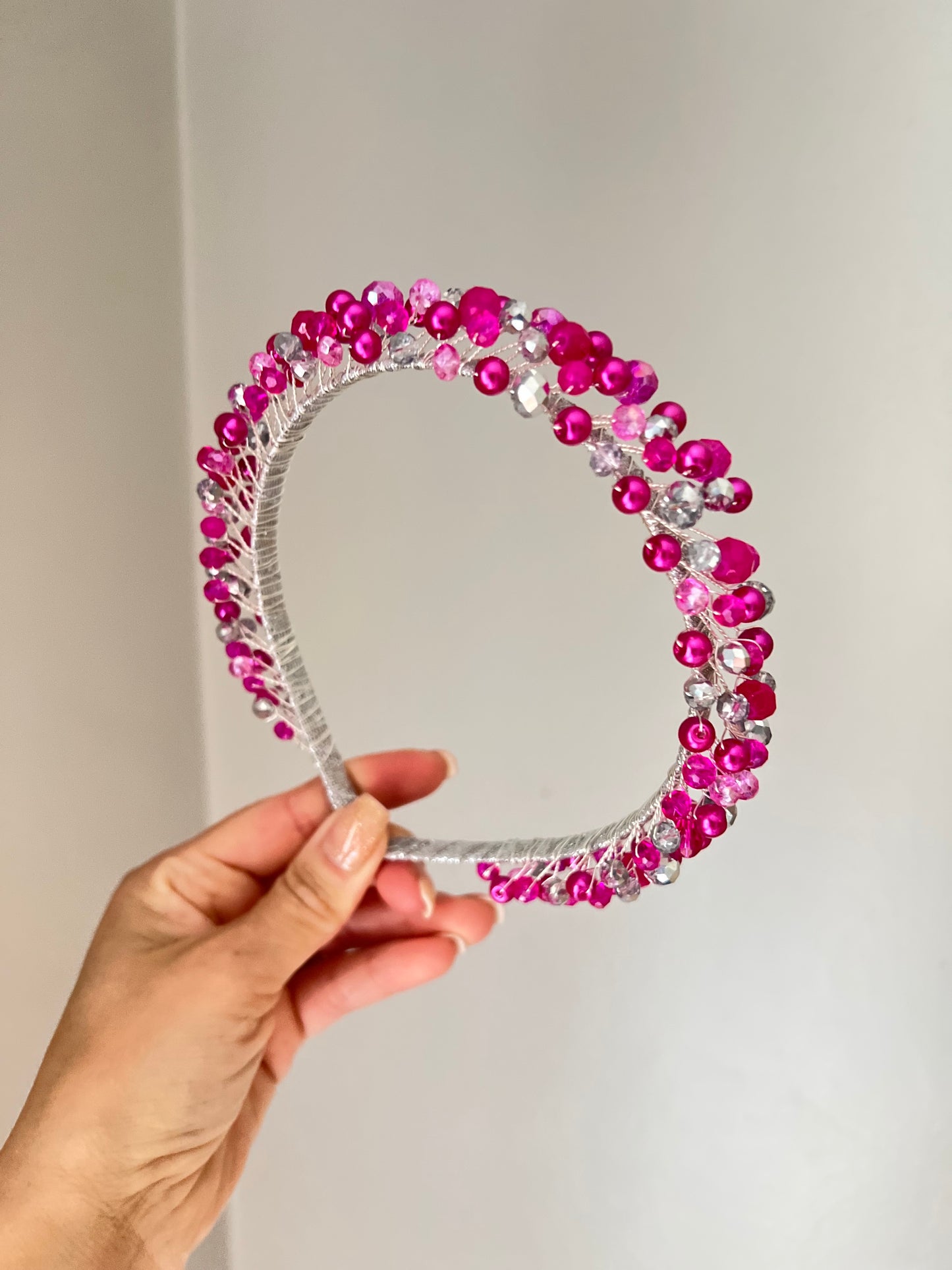 Fucshia Crystal Headband Fucshia Crystal Headband Precius pearls