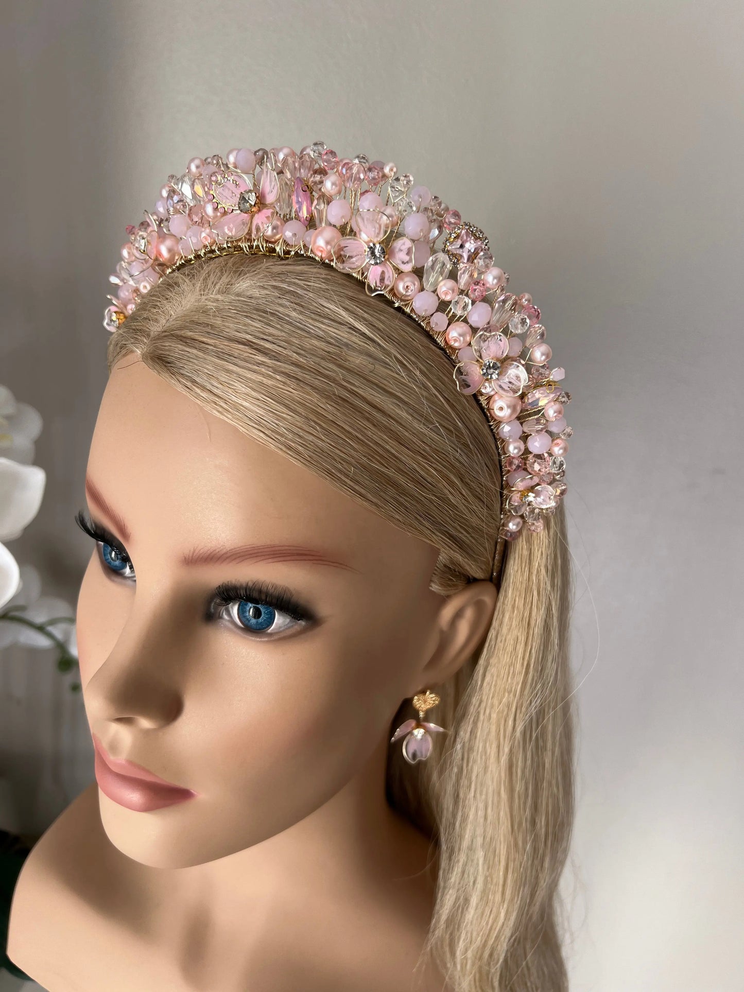 Flora Light Pink Flower Crown